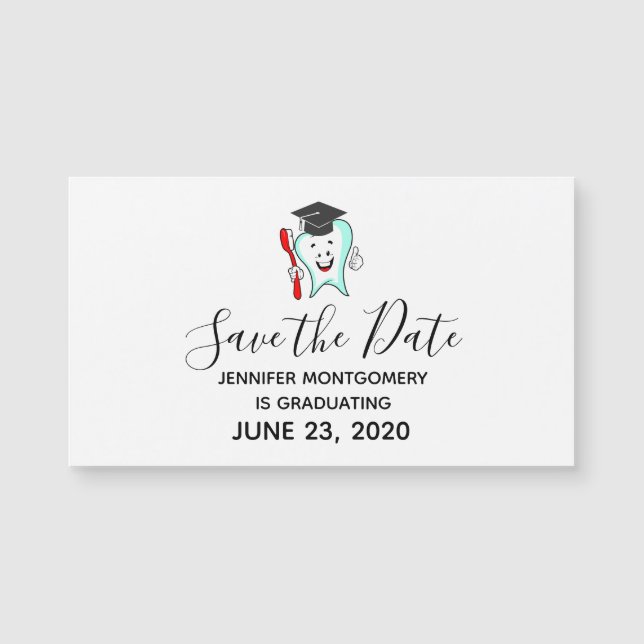 Cuidado dental Graduación dental feliz Salven la f (Anverso)