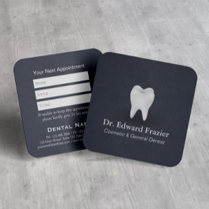 Cuidado Dental Profesional Tarjeta de Cita Azul