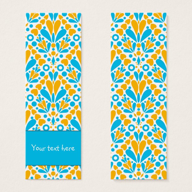 Cuidado doodle dot y diseño cardiaco Bookmark (Anverso y reverso)
