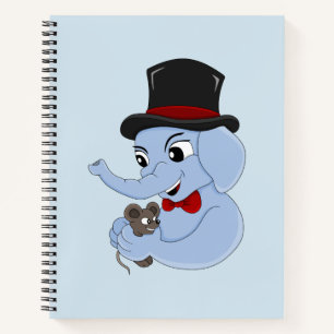 Cuidado elefante niño personalizado cuaderno