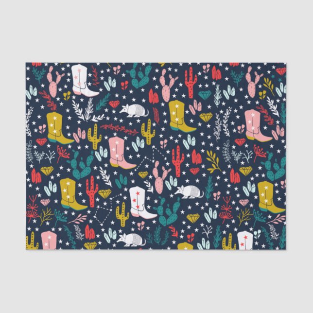 Cuidado papel teñido de vaca occidental (Anverso)