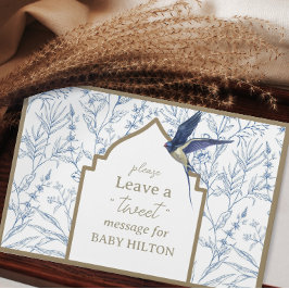 Cuidado pequeño libro de Baby Shower para pájaros 
