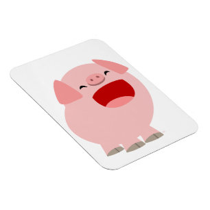 Cuidado Personalizado Cantando Cerdo Imán Flexible