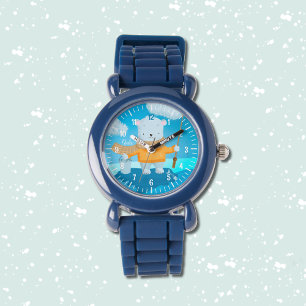 Cuidado personalizado oso polar niño reloj persona