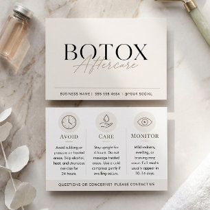 Cuidado posterior a Botox beige minimalista 
