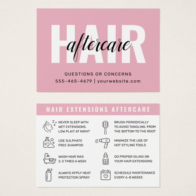 Cuidado posterior de extensiones de cabello modern (Anverso y reverso)