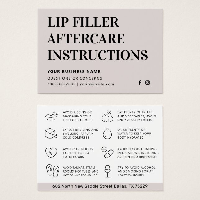 Cuidado posterior para relleno de labios Soft Taup (Anverso y reverso)