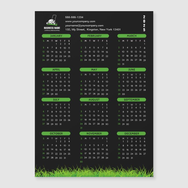 Cuidado profesional del jardín verde negro y paisa (Anverso)