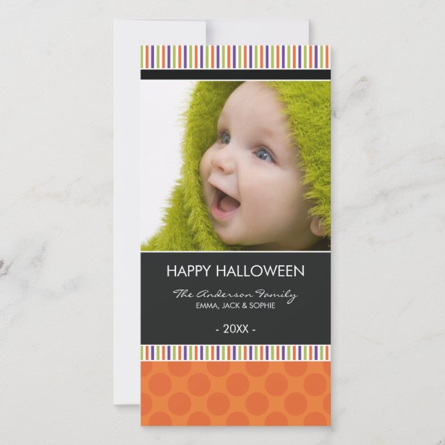 CUIDADO Y ESCUCHADO | TARJETAS DE FOTO DE HALLOWEE (Anverso)