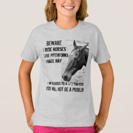 CUIDADO - YO CABALLO - Camiseta CHICA