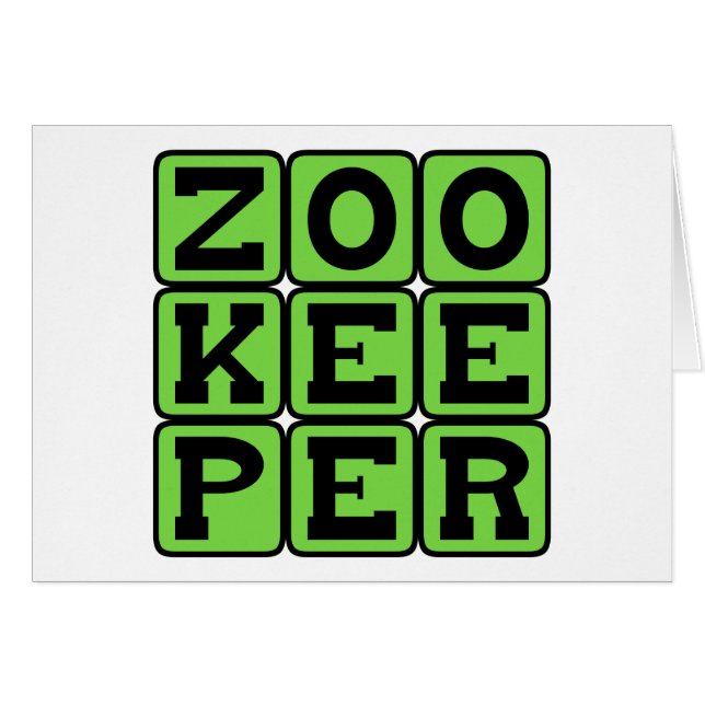 Cuidador de zoológico, cuidador de animales (Anverso (Horizontal))