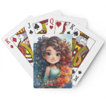 Cuidados chicas jugando cartas