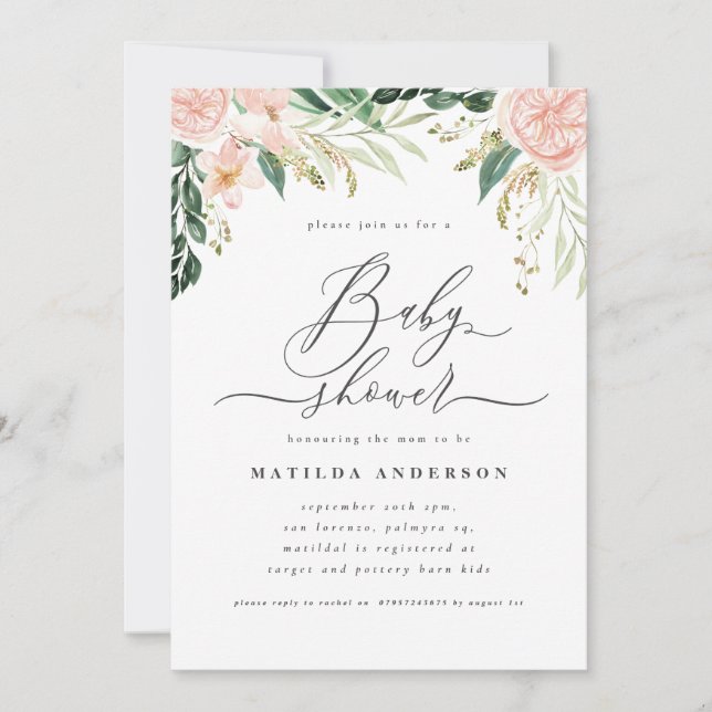 Cuidados florales de melocotón rosa fiesta de duch (Anverso)