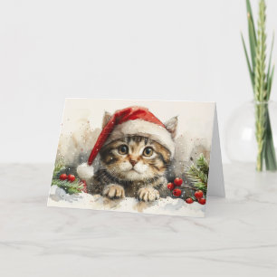 Cuidados gatos Navidades Tarjetas Gatito Saludo De