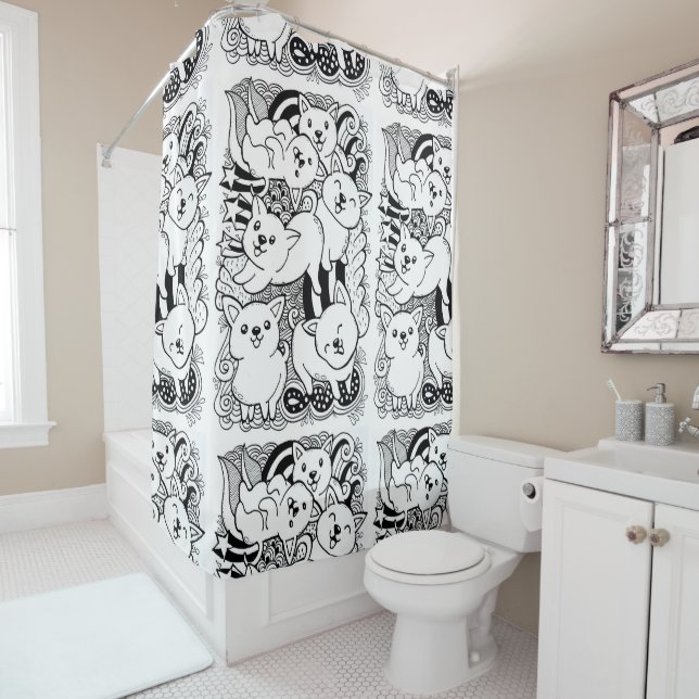 Cuidados monstruos cortina de ducha (In situ)