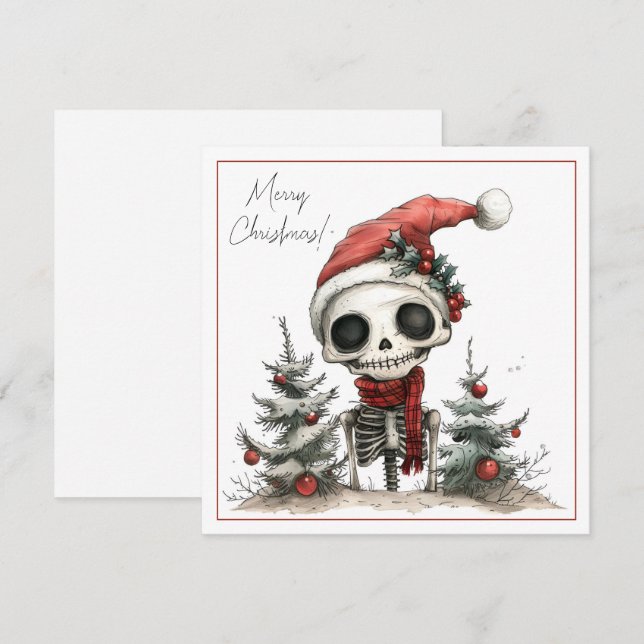 Cuidados Navidades de Creepa Skeleton en un Sombre (Anverso / Reverso)