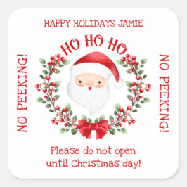 Cuidados Navidades Santa No, Pegatina de Plaza