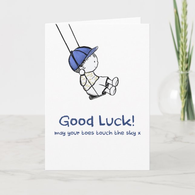 Cuidados saludos tarjeta de buena suerte ilustraci (Anverso)
