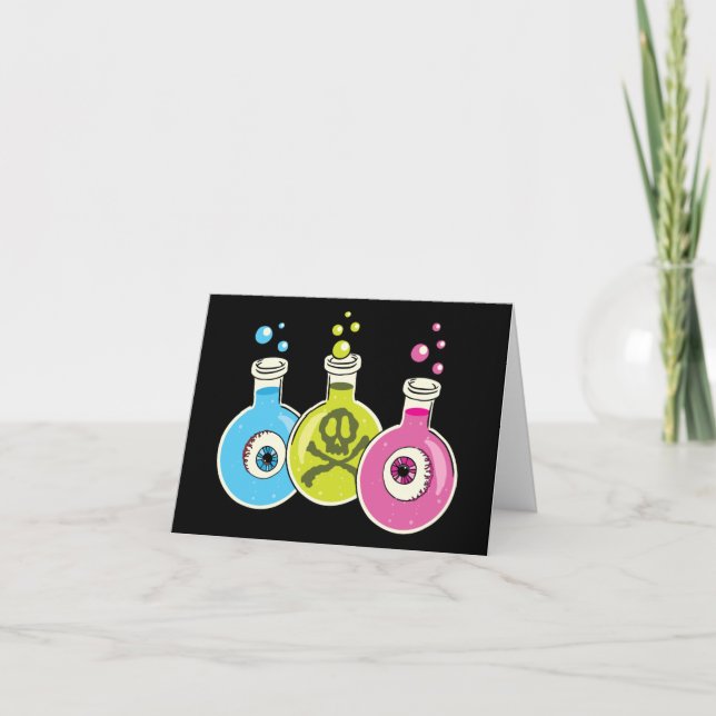 Cuidados tarjetas de felicitación de química de Ha (Anverso)