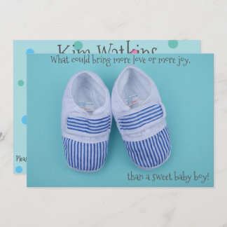 Cuidados zapatos pastel baby boy invitación a la d