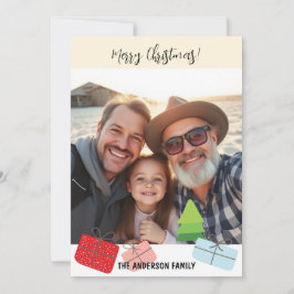 Cuidadosa colorida Feliz Navidad Una foto