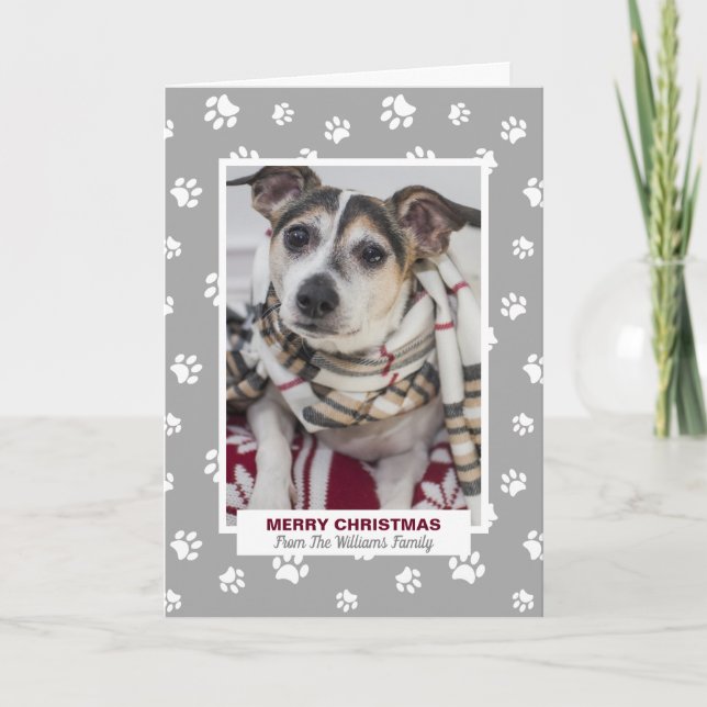 Cuidadosa mora de Navidad Perro Paw imprimen foto  (Anverso)