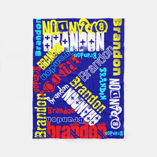 Cuidadosamente caluroso nombre personal manta (Anverso)