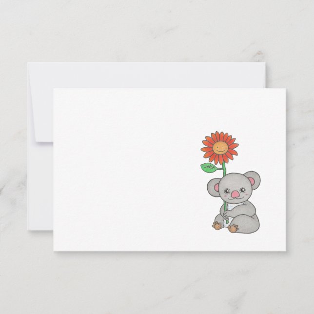 Cuidar Koala Cualquier Ocasión Simple Tarjeta De N (Anverso)