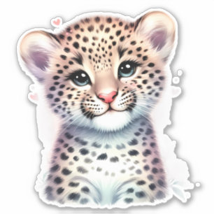¡Cuídelo! Personalizado leopardo Pegatina de Cut S