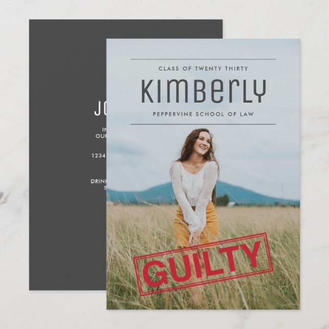 Culpable por invitación a graduación de la ley imp (Anverso / Reverso)