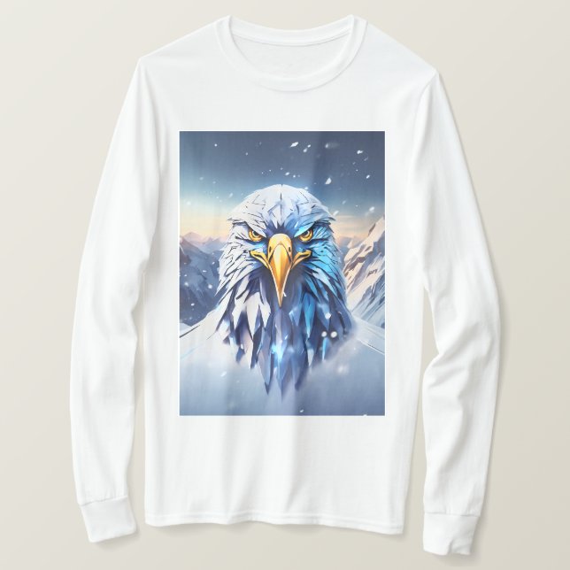 Cumbre de Eagle: Camiseta Snowy Mountain Edition" (Anverso del diseño)