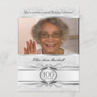 Cumpleaños 100 - Invitación a la foto de Silver Da