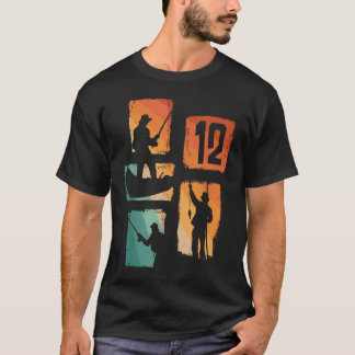 Cumpleaños 12 Pesca Camiseta 12 Años Pescador