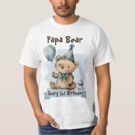 Cumpleaños 1 de Beary - Camiseta de Papá Oso