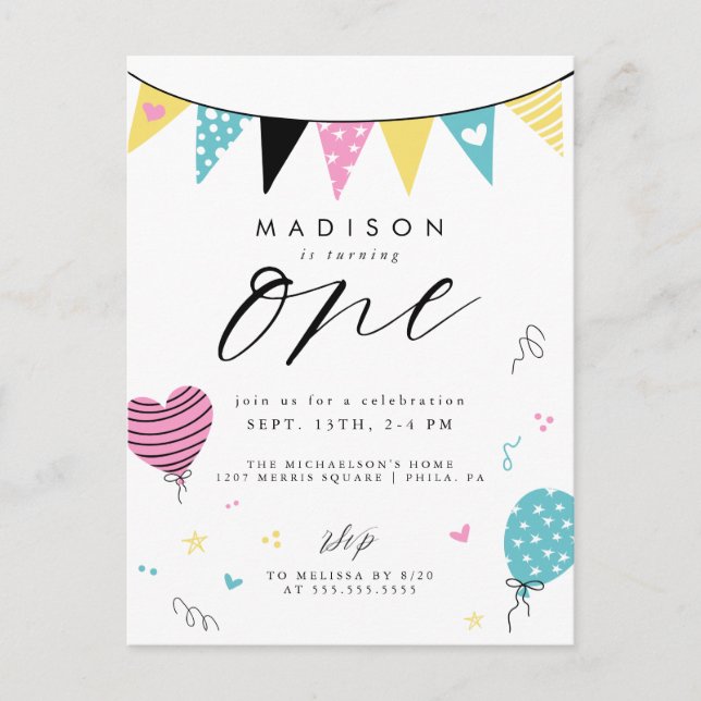 CUMPLEAÑOS 1 | Tarjeta de cumpleaños divertida par (Anverso)