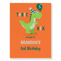 Cumpleaños 3 del Dinosaurio Tres Rex