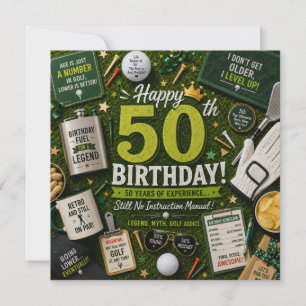 Cumpleaños 50 de golfista dicho de golf humorístic