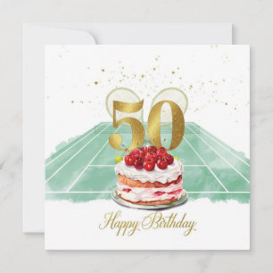 Cumpleaños 50 del tenis  raqueta de pelota de teni