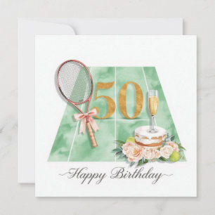 Cumpleaños 50 del tenis  raqueta de pelota de teni