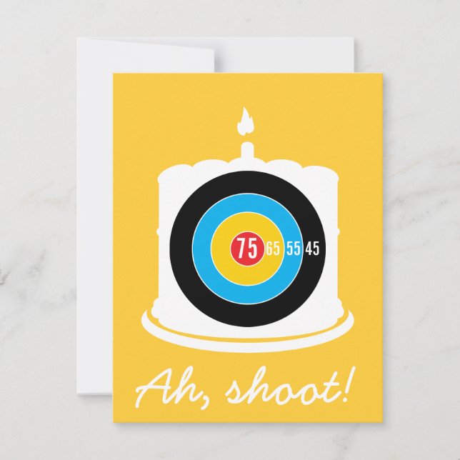 Cumpleaños 75 de Sharpshooter - Invitación objetiv (Anverso)