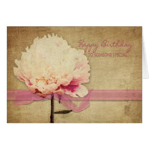 Cumpleaños - alguien Peony especial del vintage -