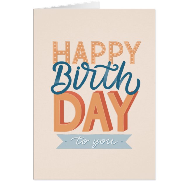 Cumpleaños. Amigo de la tipografía moderna (Frente)