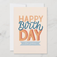 Cumpleaños. Amigo de la tipografía moderna