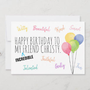 Cumpleaños Amigo, ¡Eres Increíble! Tarjeta