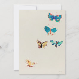 Cumpleaños. Arte de mariposas azules vintage