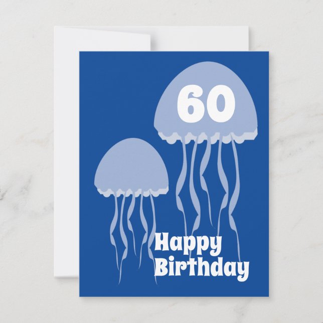 Cumpleaños azul número 60 de Jelly Fish (Anverso)