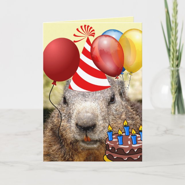 CUMPLEAÑOS BEAVER FUNNY CUMPLEAÑOS GRANDES TARJETA (Anverso)