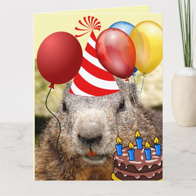 CUMPLEAÑOS BEAVER FUNNY CUMPLEAÑOS GRANDES TARJETA (Anverso)