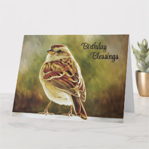 Cumpleaños Blessings Sparrow - Tarjeta de cumpleañ