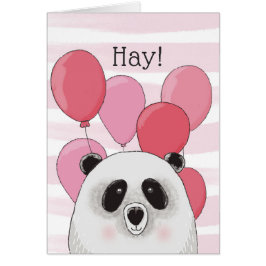 Cumpleaños. Buen panda. Tarjeta de animales para n